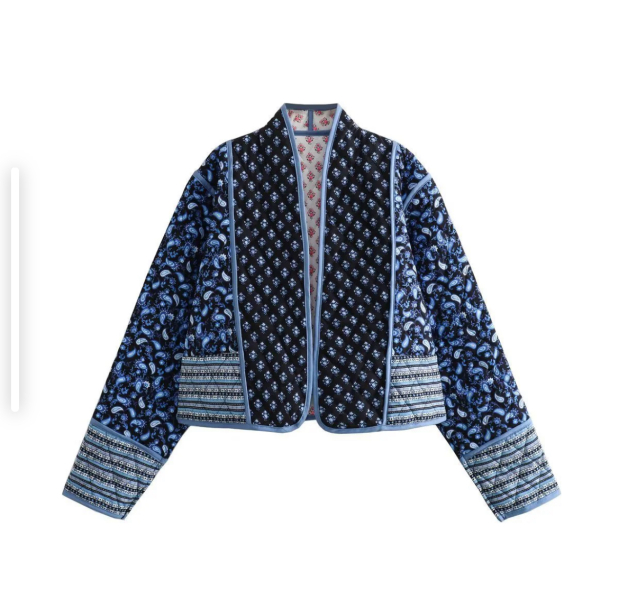 Cropped quilted jacket