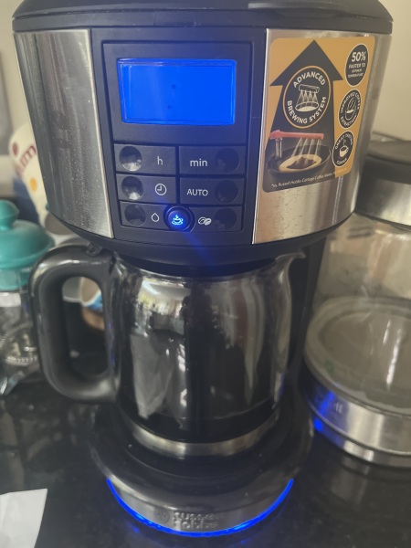 Cafetiere on screen - hot coffee!?