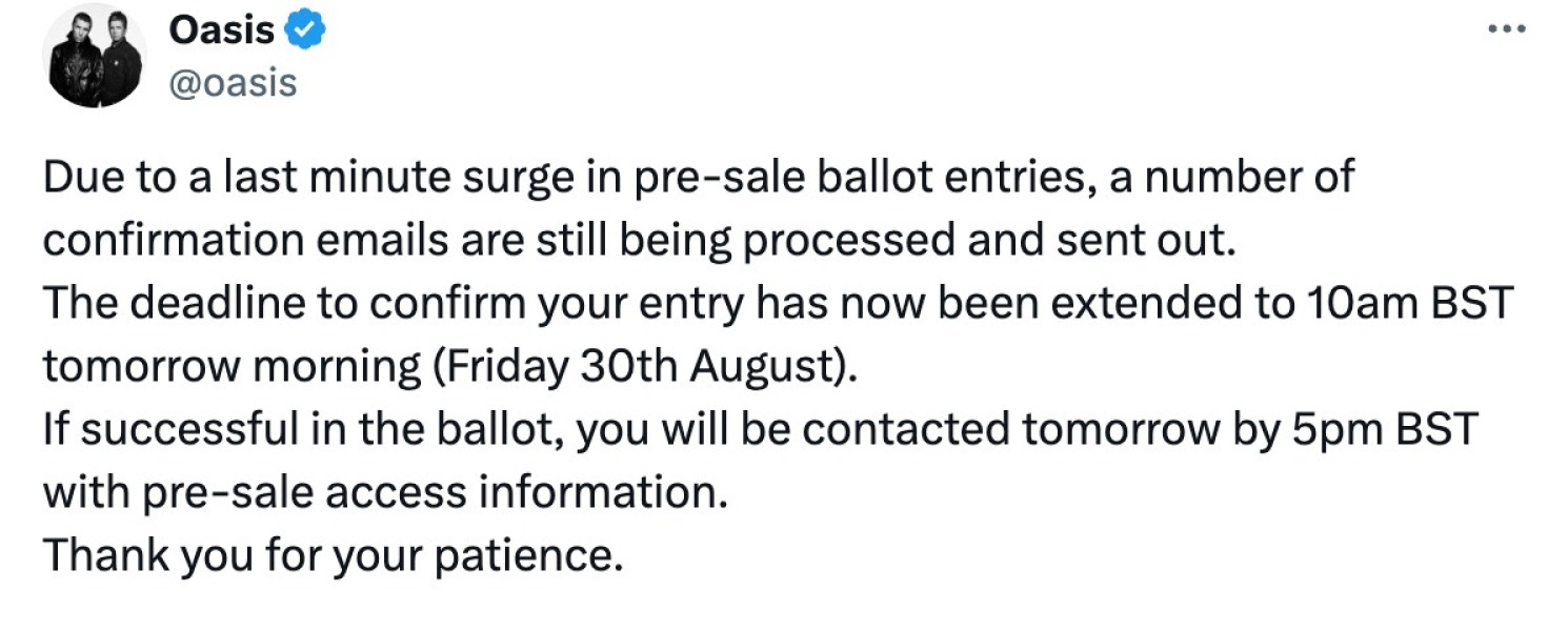 Anyone got an oasis presale code yet?