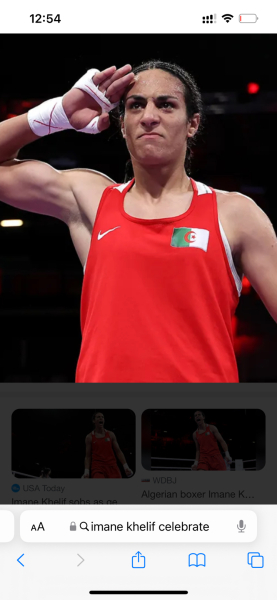 To ask if you think the Olympic boxers are male?