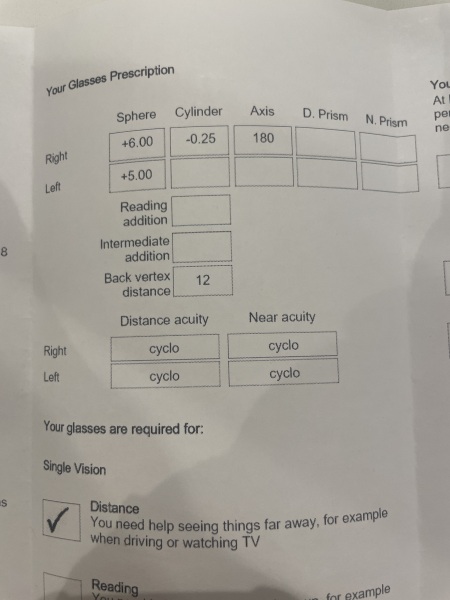 DD age 6, no concerns re eyesight been given v strong prescription for longsightedness but prescription says she is short sighted? 2nd opinion?