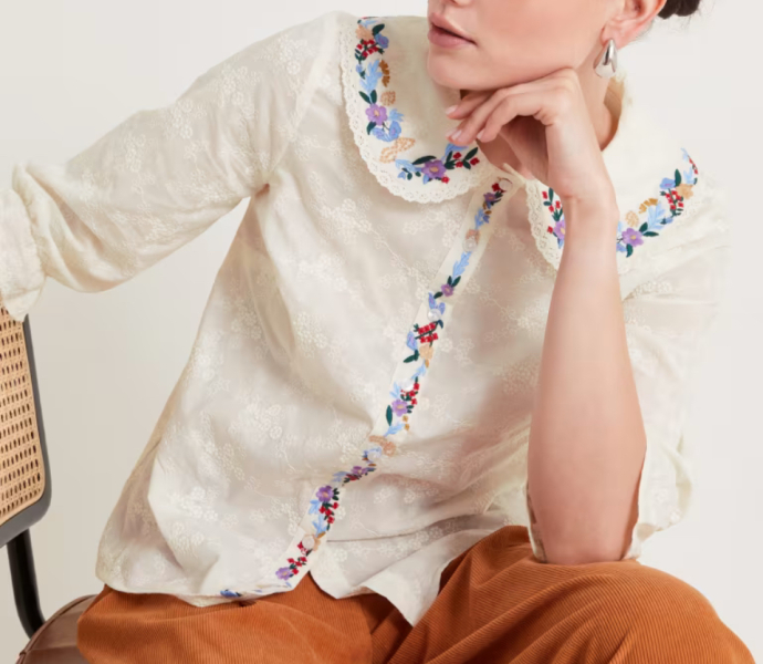 Cool Parisian blouse to wear with jeans. Help