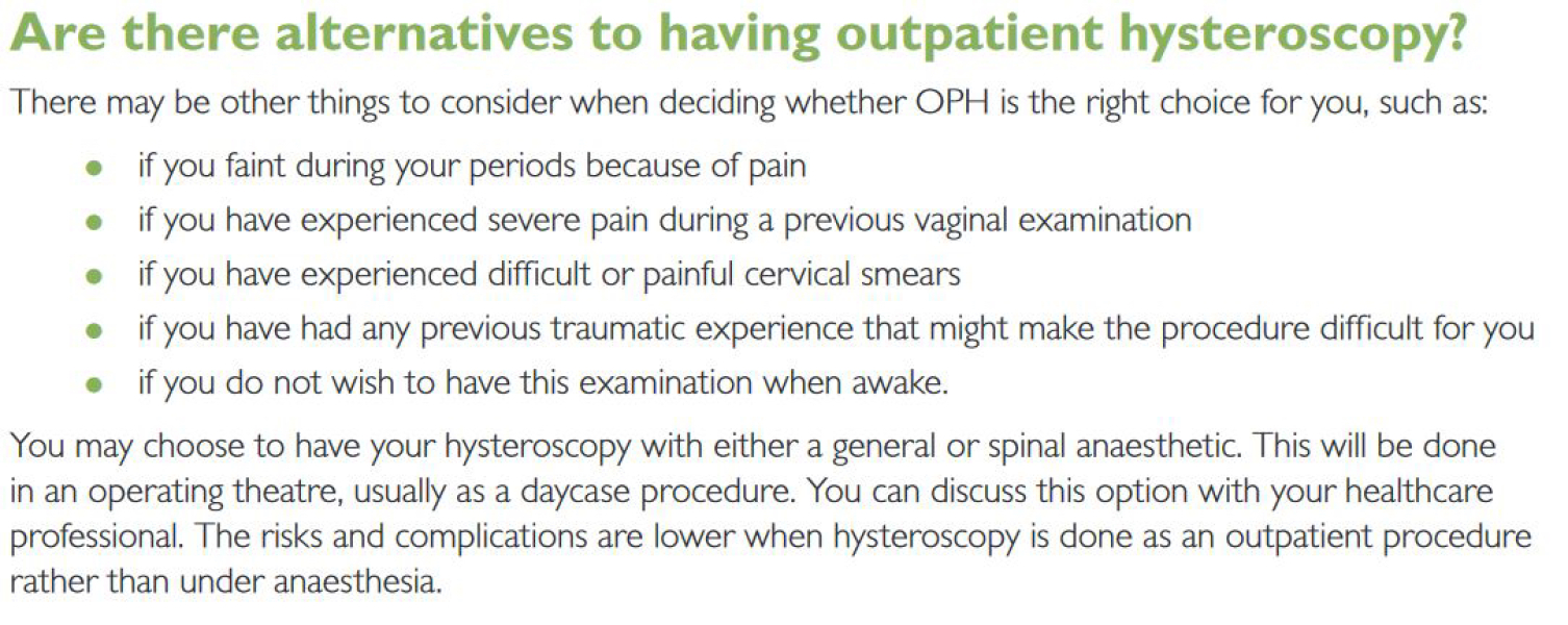 Had a pelvic scan seeing gynecologist next week.  Hysteroscopy question?