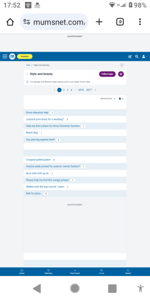 Why is only Mumsnet small on my phone?