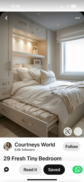 Storage in a tiny bedroom