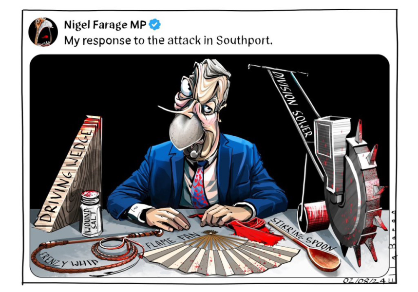 Farage inciting hate and division - Hos much longer do we have to endure this hideous individual?