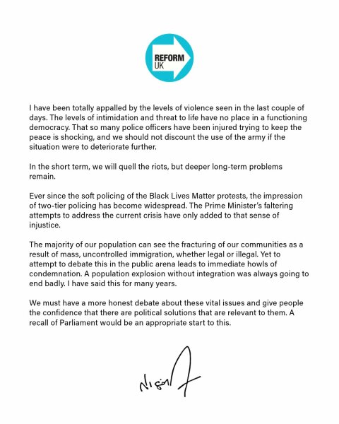 Farage inciting hate and division - Hos much longer do we have to endure this hideous individual?