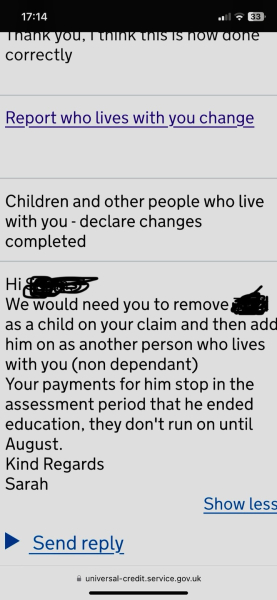 Child element stop date?