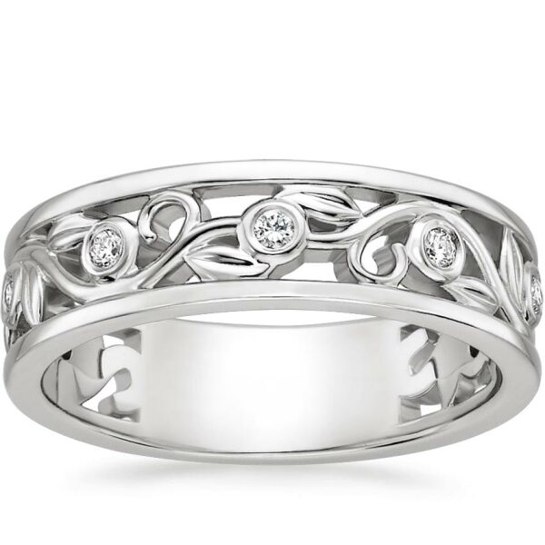 Wedding band without engagement ring, something more ornate?