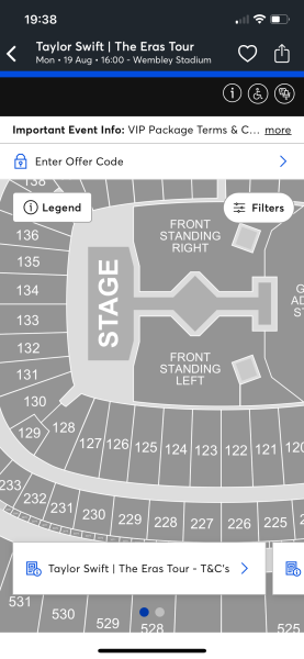 AIBU to myself over stressing about the seating plan at the Taylor Swift Era's tour