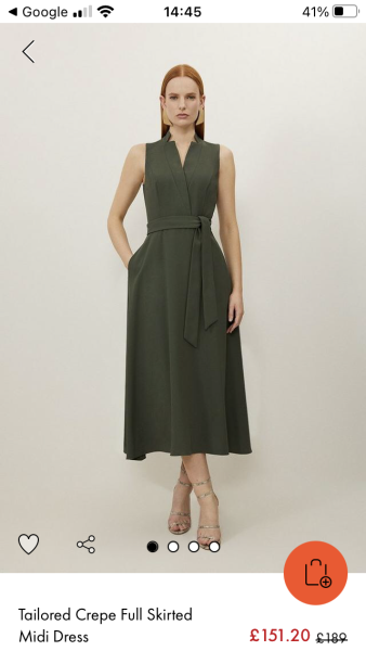 Khaki midi dress or other suggestions