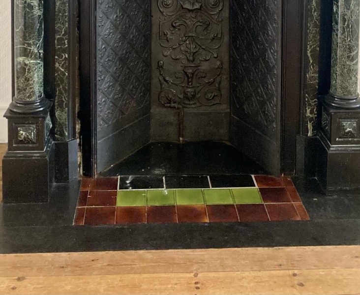 Tiling inside a fireplace?