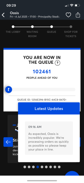 Oasis ticketmaster issues
