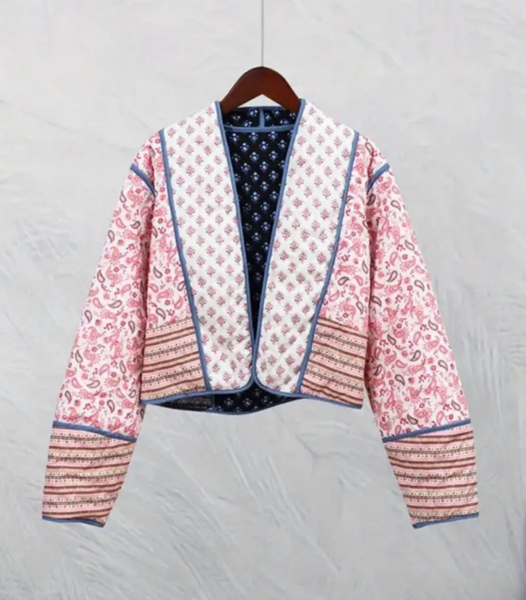 Cropped quilted jacket