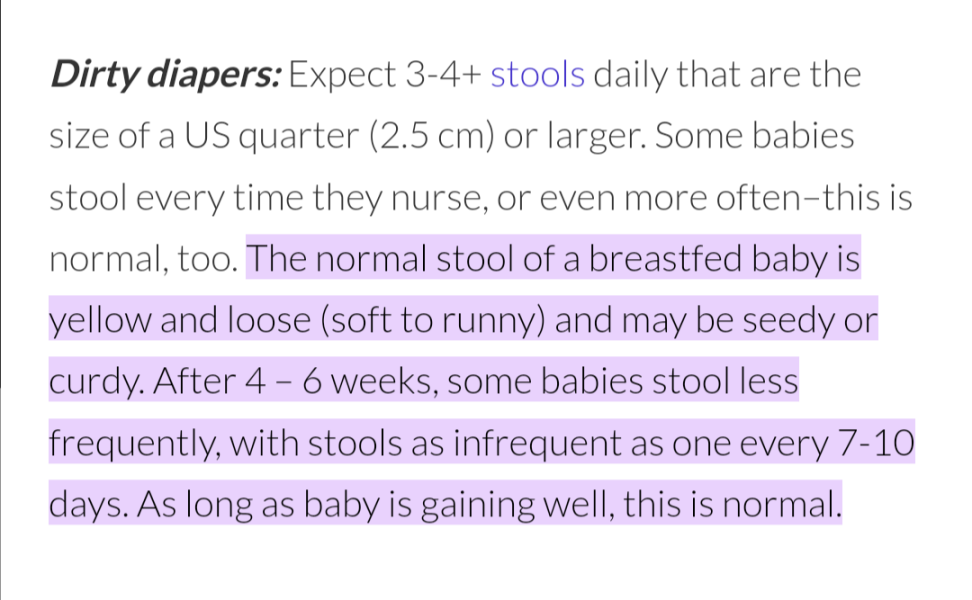 EBF 10 week old - between 10-15 dirty nappies per day…