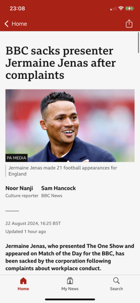 Jermaine Jenas sacked by BBC
