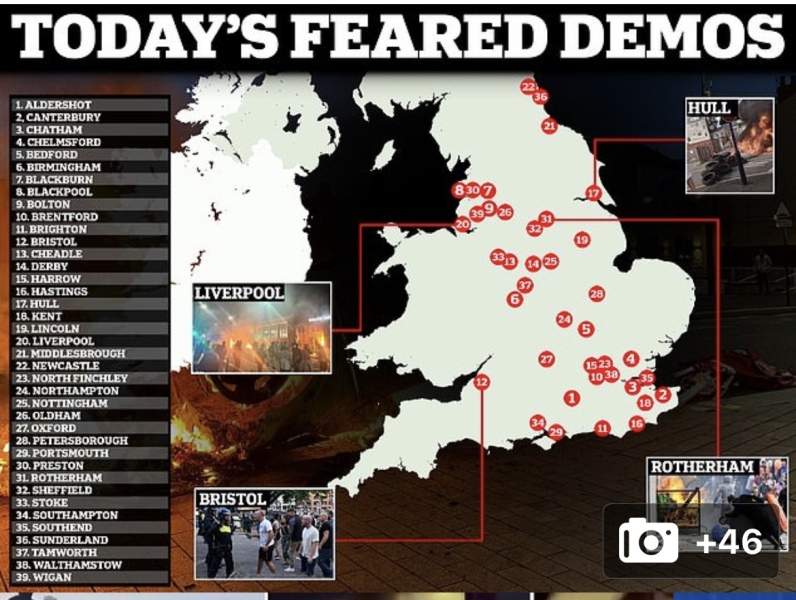 Planned Far Right extremist events in London today - Please be vigilant
