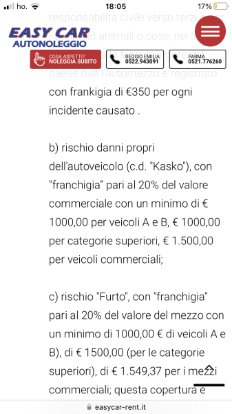 Being charged by car hire company after car broke down