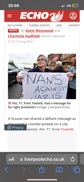 to think these people in Sunderland are not "protesting".