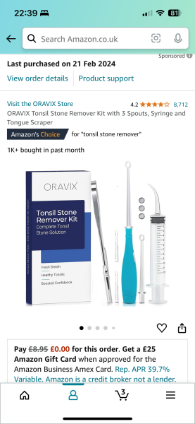 Please help with my tonsil stones