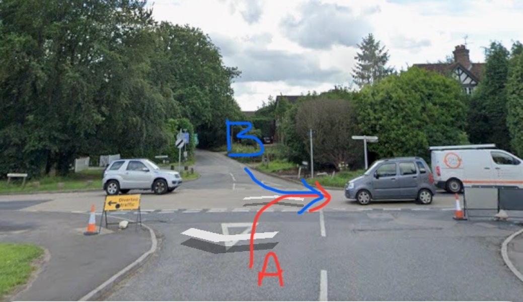 To ask whose right of way it was? (with pic)