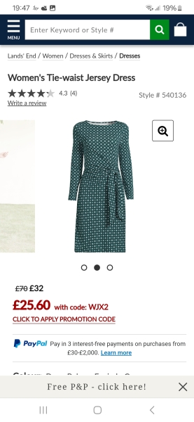 dark coloured fitted print jersey dress