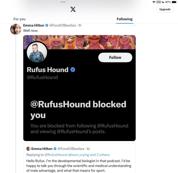 Rufus Hound - which woman has he suggested should boil her own head? *