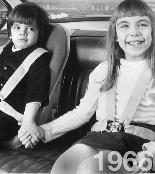 When were rear facing car seats the norm/law?