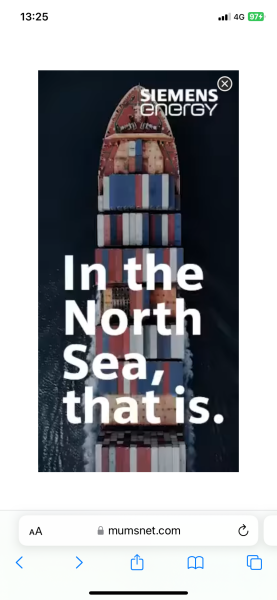 Pop-up advert that won’t go away.