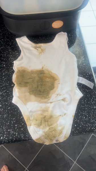 Help. Baby so cross despite changing t milk. Warning nappy photos attached!