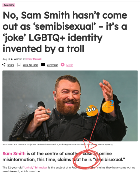 Pink News misgenders Sam Smith