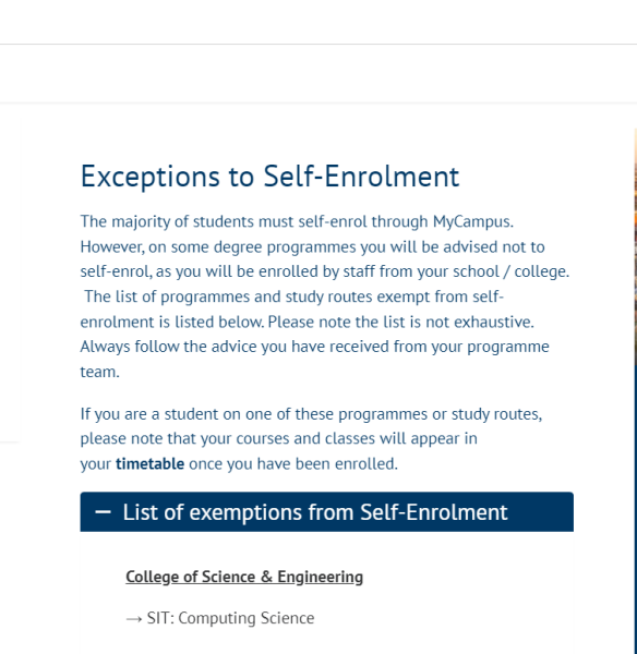 Glasgow Uni timetable nightmare