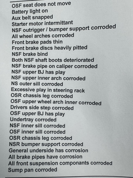 To have bought a heap of rust