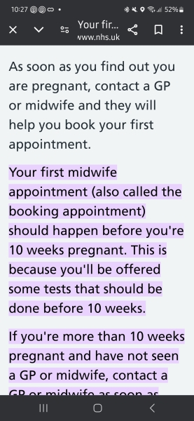 Midwife appointment