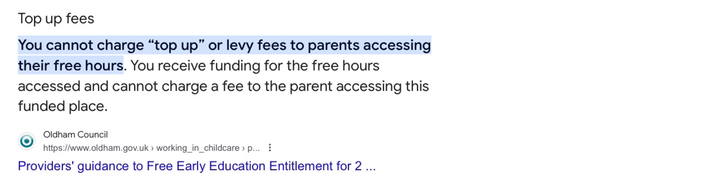 £75 Admin fee for 30 hours free childcare?