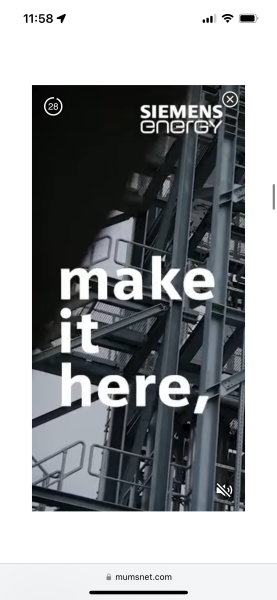 Advert taking over the whole screen.