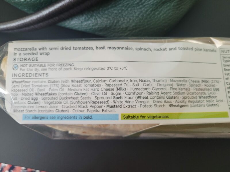 To say: M&S, it's not a "pesto wrap" without pesto!