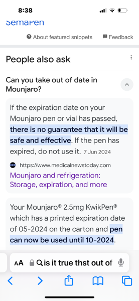 Mounjaro, out of date meds being supplied throughout uk?