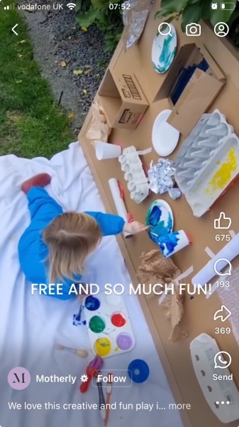 A cute painting activity for children