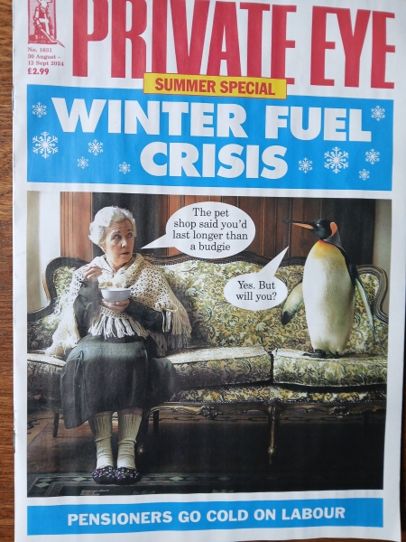 Dm fretting about winter fuel.  Says will freeze