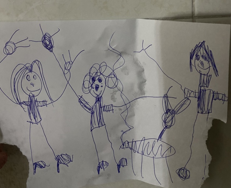 What was strange about the picture of her family, my Dd drew for the Dr