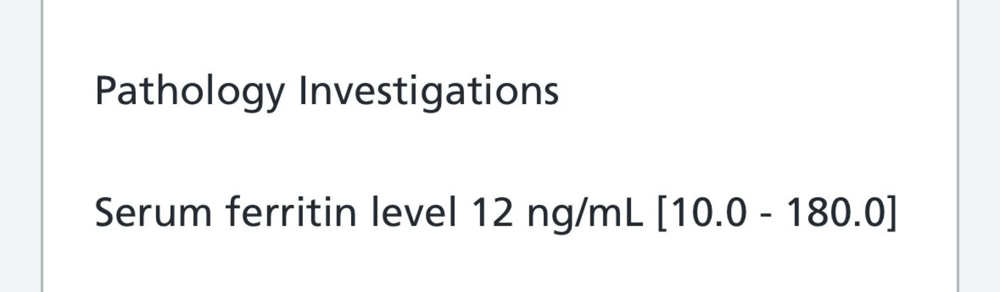 Serum Ferritin level