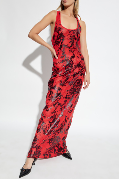 Red maxi dress