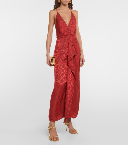Red maxi dress