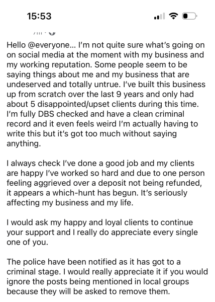 To ask you how on earth I go about getting my money back?