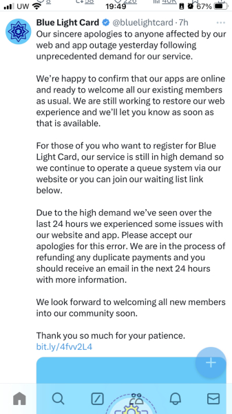 Teachers and school support staff now eligible for a Blue Light card