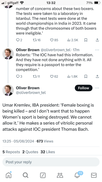 Thread 2: TWO “Female Boxers” Set To Compete At Paris 2024 Were Previously Disqualified From Women’s World Championship For Having “XY Chromosomes”