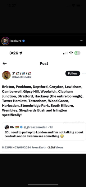 I'm so fucking angry. My poor neighbour daren't go to work because of the thugs.