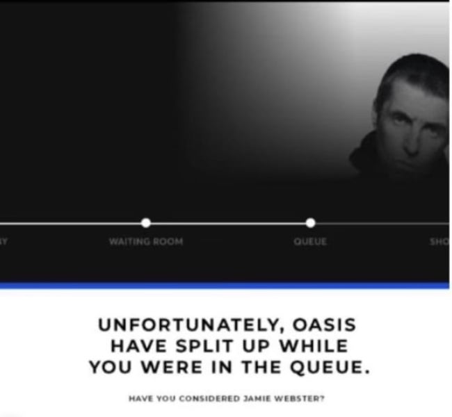 Oasis ticketmaster issues