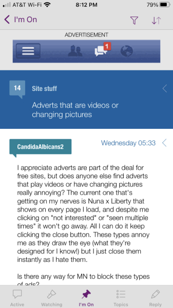 Adverts that are videos or changing pictures